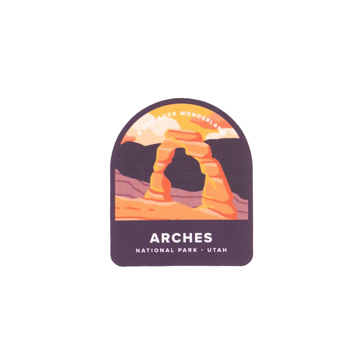 leah jay illustration arches travel 3in sticker